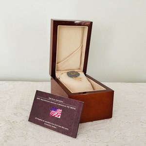 Vintage Piano Finished Mahogany display Box For Swiss Quartz Watches, box only