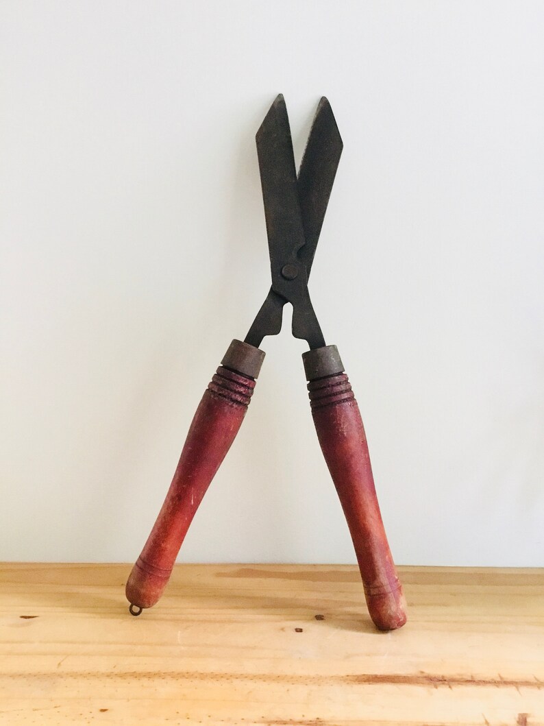 Vintage Antique Wood Tree Hedge Clippers Shears Trimmer Etsy