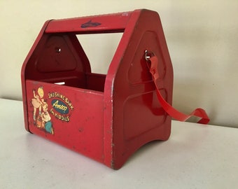 ヴィンテージ・チーキーペンダントボックス Amsco Shu Shine Bank for Kiddies Toy Vintage 1950's Metal