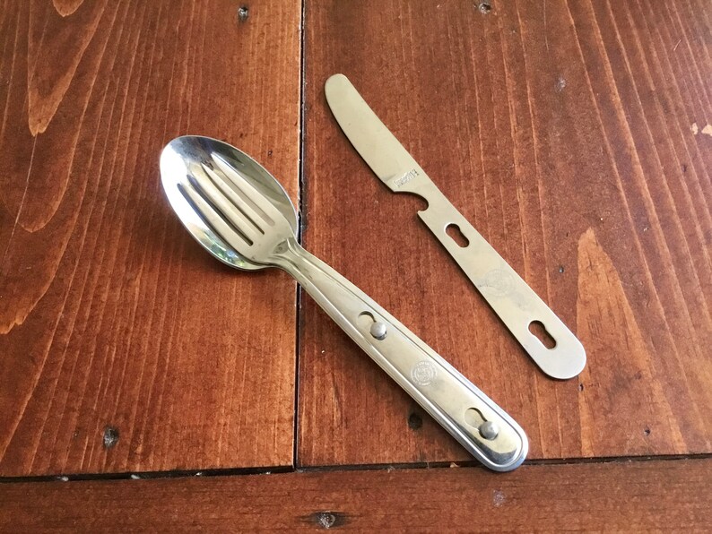 Vintage Boy Scouts Utensil Set Imperial USA Knife Fork Spoon Etsy