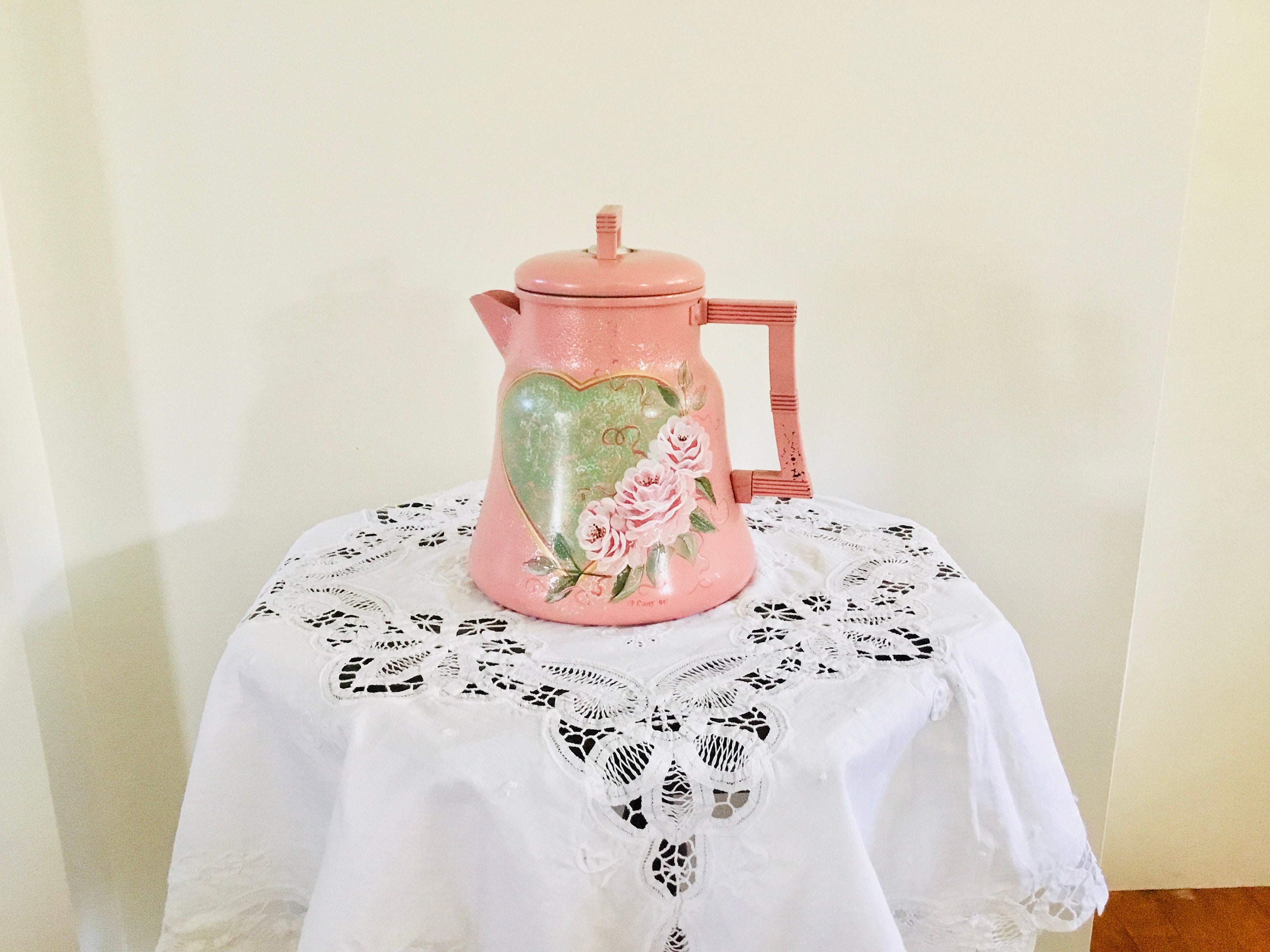  Lurrose Pink Teapot Pink Tea Kettle Whistling Tea