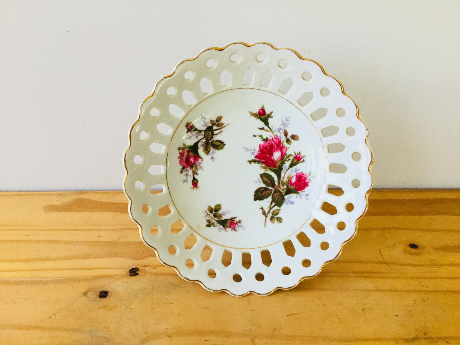 Vintage Japanese Serving Tray Footed Ceramic 1960's Etsy