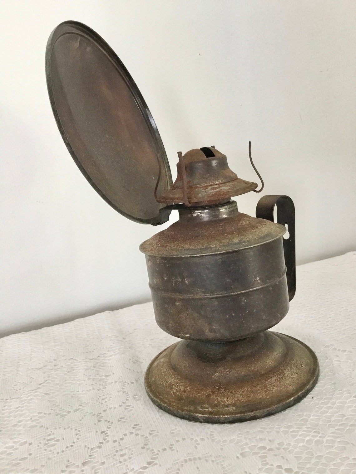 Antique Oil Lantern Wall Mount Kerosene Lamp Hurricane Lamp Etsy
