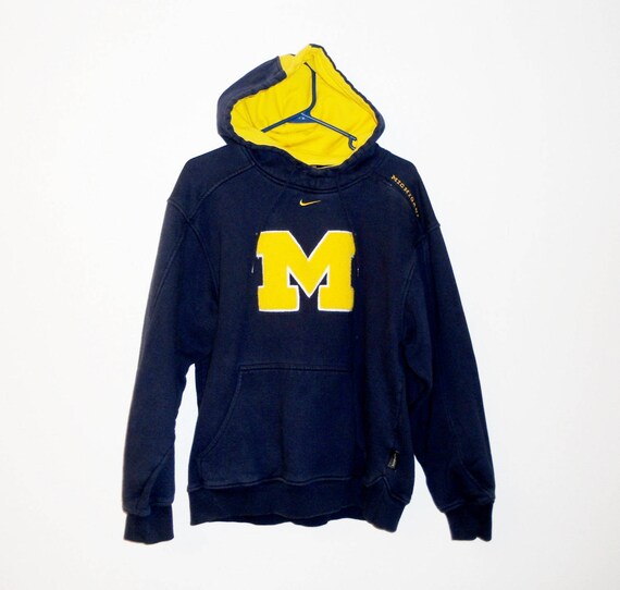 navy blue and yellow sweatshirt