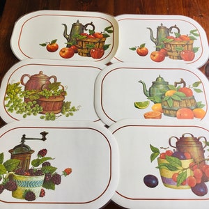 Vintage Fresh Fruit Settings from Current An Assortment of 6 Designed Placemats