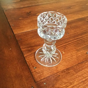 Vintage glass crystal candle stick holder