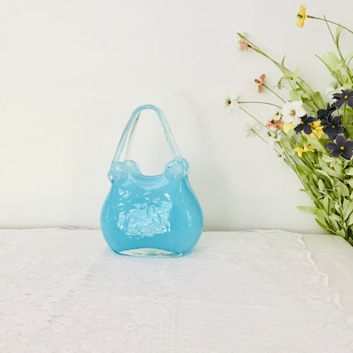 Vintage Murano Style Hand Blown Glass Purse Etsy