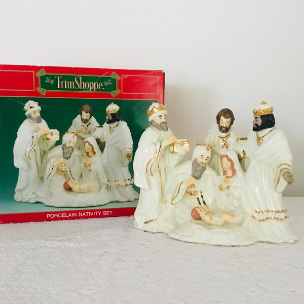 Porcelain Nativity Etsy