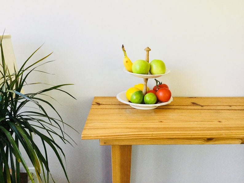 Two Tier Serving Tray hand painted ceramic 1960's | Etsy