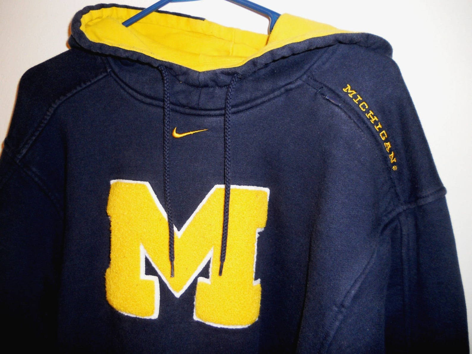 Vintage Nike Michigan Wolverines Hooded Sweatshirt Navy Blue | Etsy