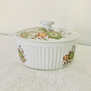 Fine Porcelain China Casserole Covered Dish