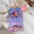 K-Pop Demon Hunter Thank You Tags, Printable Party Favor Tags, Digital Download, Huntrix Saja Boys Birthday Gift Tags, Canva Template