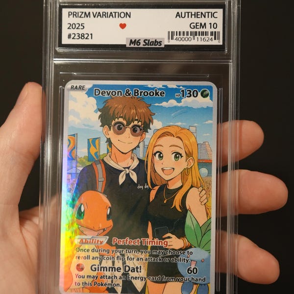 Custom Pokemon Card in Graded Slab