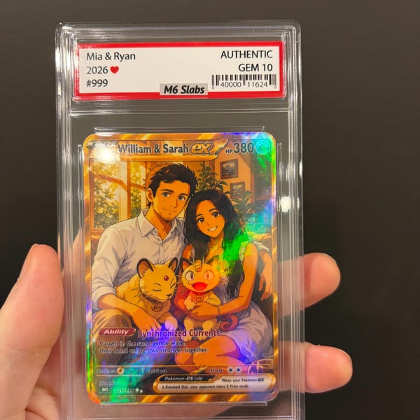 Custom Pokemon Card in Graded Slab