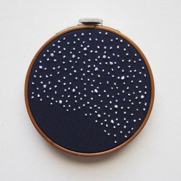 Mini Final Frontier - Constellation Embroidery Hoop Art - Natural History Science Stars