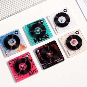 Custom Album Cover CD with NFC, Mother&#39;s Day Keychain Gift, Retro Style Gift, Spotify Keychain,  Song Plaque Keychains, Music Lover Keychain