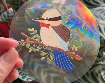 NEW SUNCATCHER Kookaburra | Catch the Rainbow, Rainbow Suncatcher, Suncatcher Sticker, Window Sticker, Rainbow Maker, Window Decals