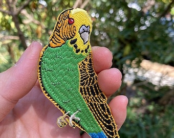 NEW Budgies / Parakeets Embroidered Patch