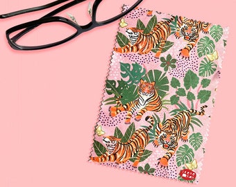 Microfibre Cloth - Tropical Tiger | Glasses Cleaning Cloth | Screen Cleaning Cloth | Gift Ideas for Women