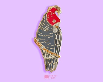 Gang Gang Hard Enamel Pin, Bird Lover, Australian Bird, Pin Badge, Enamel Badge Pins, Stocking Fillers, Souvenir