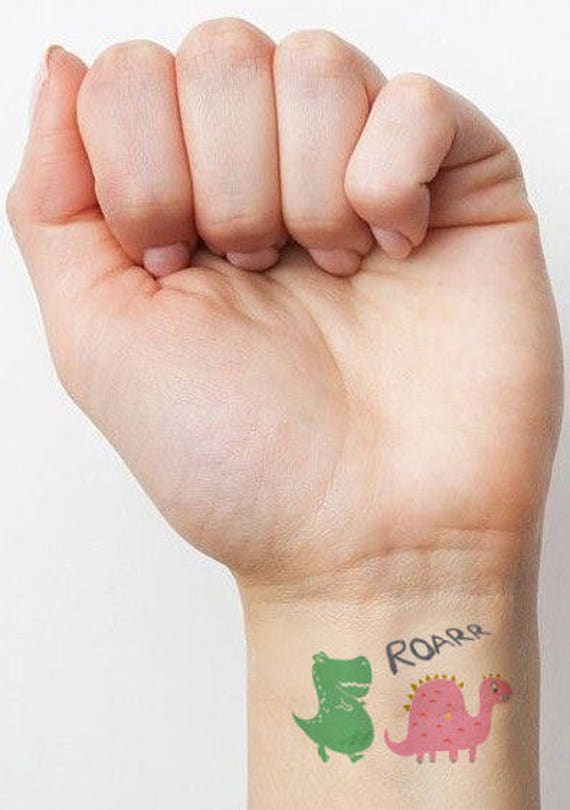 Tatuajes temporales para niños / Dinosaurio / Para niños / T - Etsy México Tatuajes temporales para niños / Dinosaurio / Para niños / T - Etsy México