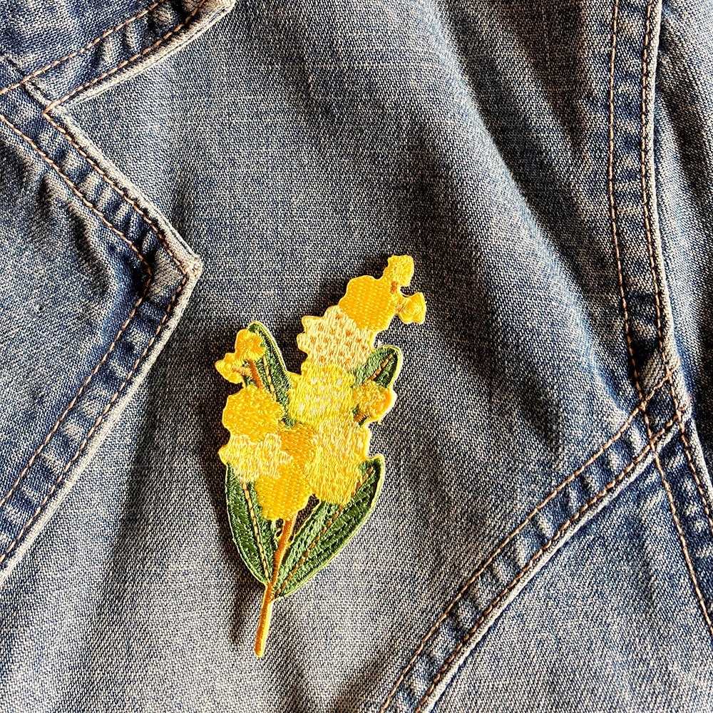 NEW Golden Wattle Embroidered Patch Etsy Australia