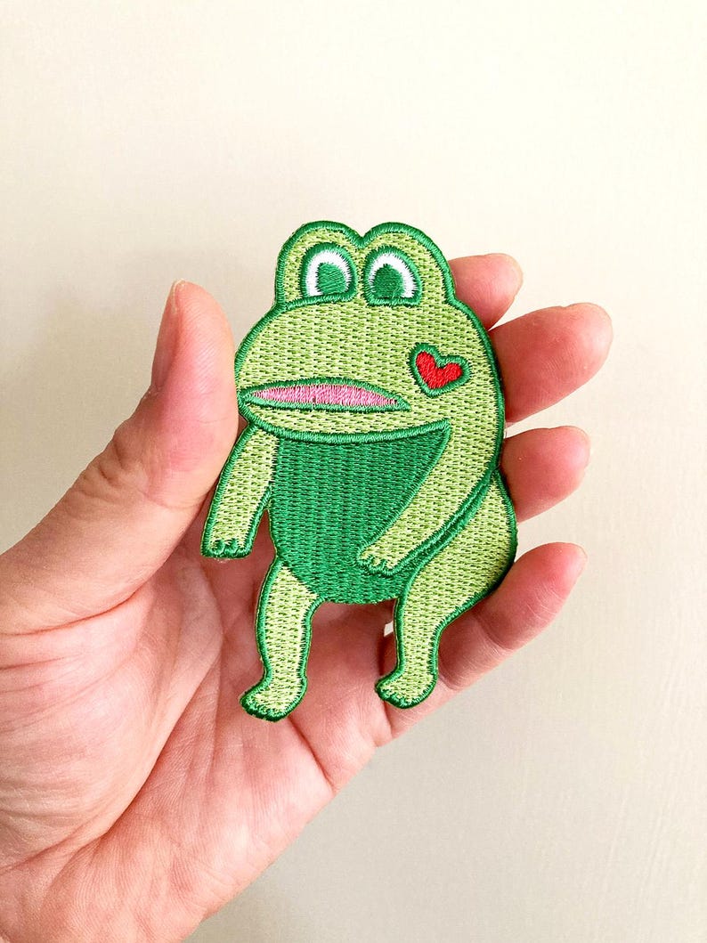 NEW Green Frog Embroidered Patch - Etsy