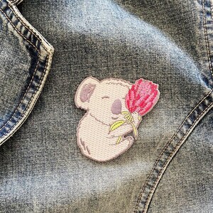 Koala with Protea Embroidered Patch