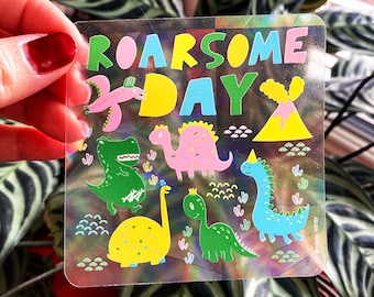 NEW SUNCATCHER Roarsome Day | Catch the Rainbow, Rainbow Suncatcher, Suncatcher Sticker, Window Sticker, Rainbow Maker, Window Decals