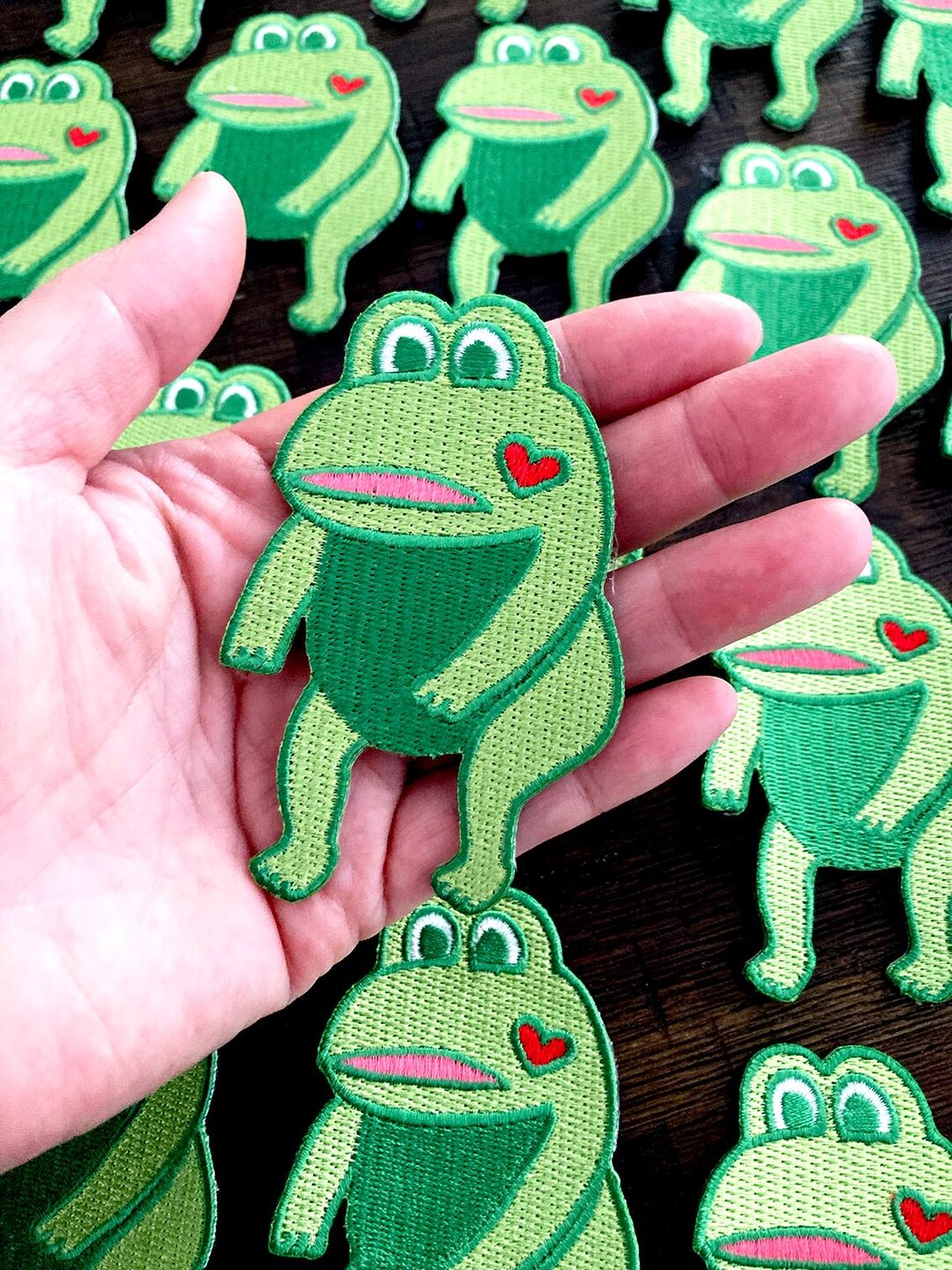 NEW Green Frog Embroidered Patch - Etsy
