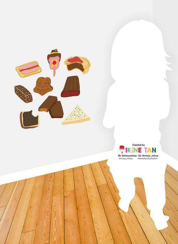 new design reusable fabric wall stickers australia food | etsy