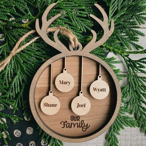 1-10 Family Ornament Set Version TWO SVG Glowforge and Laser Cutting image 5