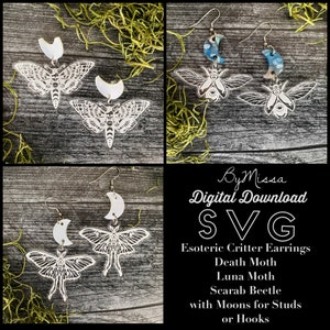 Esoteric Critter EARRINGS| SVG| Glowforge and Laser Cutting
