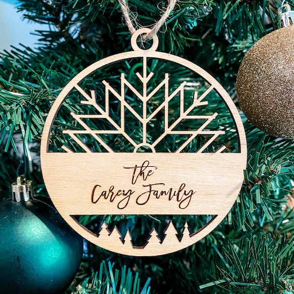 Snowflake Ornament Set: SVG, EPS, PDF Glowforge and Laser Cutting