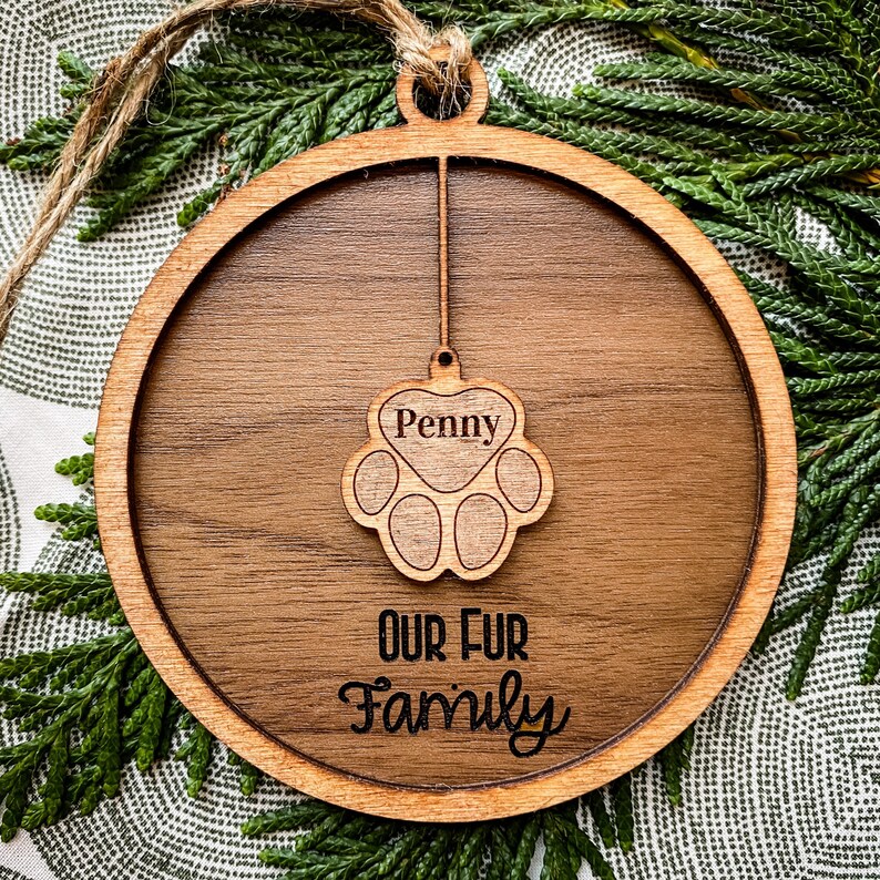 Download Fur Family Ornament Set SVG EPS PDF Glowforge and Laser | Etsy