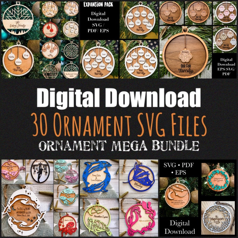 Download and both Sea Creatures Snowflake,Fur Family Mega Ornament ...