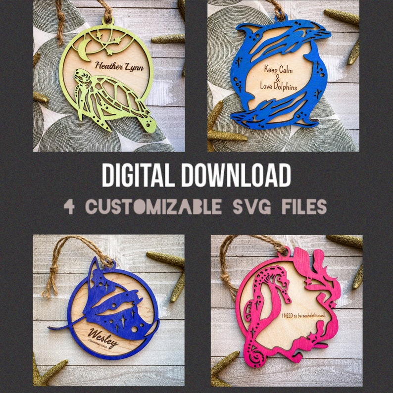 Download and both Sea Creatures Snowflake,Fur Family Mega Ornament ...