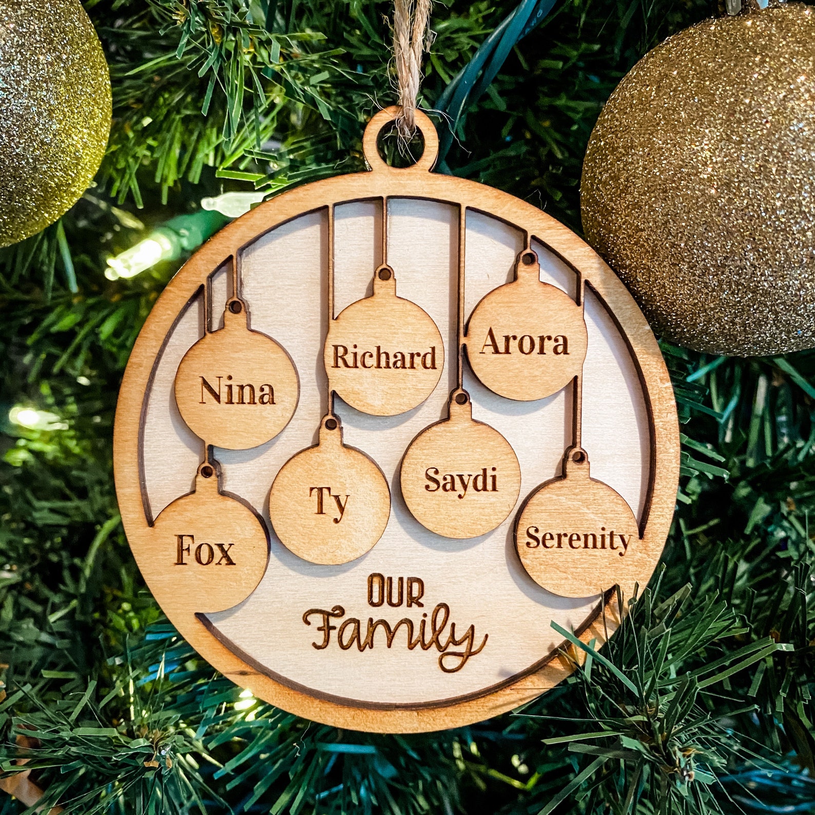 Family Ornament Set SVG EPS PDF and Laser Cutting Etsy
