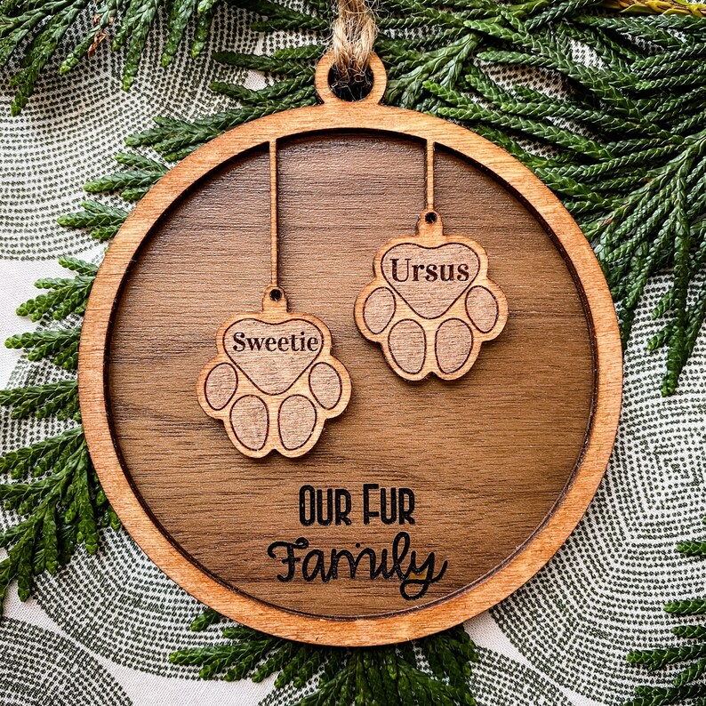 Download Fur Family Ornament Set SVG EPS PDF Glowforge and Laser | Etsy