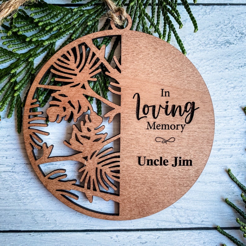 Full Remembrance Ornament/Sign Set: 12 Ornament/Sign SVG Designs Glowforge & Laser Cutting In loving Memory image 10