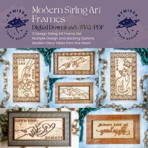 May include: Set of 11 string art frame designs featuring various phrases and images, including "You Are Good", "Love You More", "Love You Always", "I Love You", and "Always Kiss Me Goodnight".