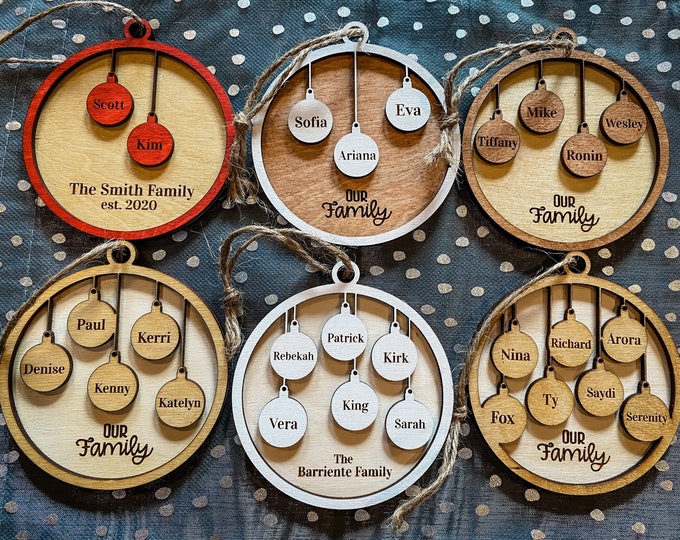 Download Family Ornament Set Svg Eps Pdf Glowforge And Laser Cutting Etsy PSD Mockup Templates