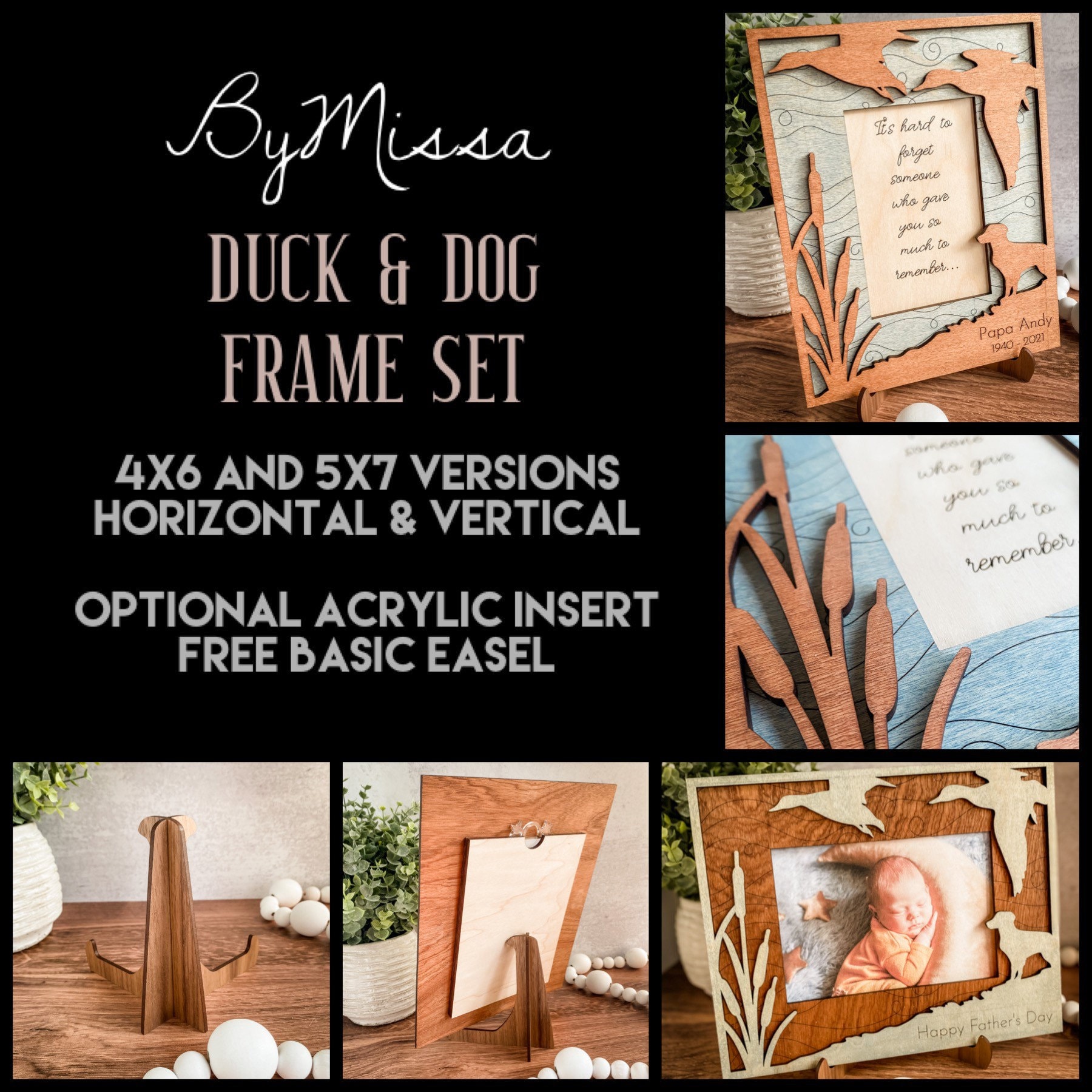 Duck Photo Frame Set | Duck Only Design | Father's Day | Frames