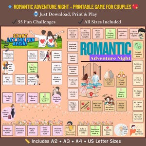 Romantic Adventure Game for Couples: 55 Fun Prompts (Printable PDF)