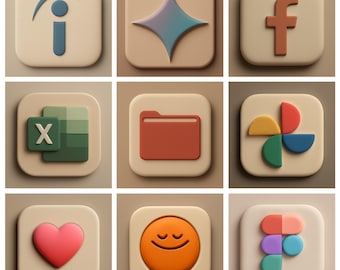 232 Beige Matte Style App Icon Pack iOS Icon theme & Popular Apps Lifetime Updates