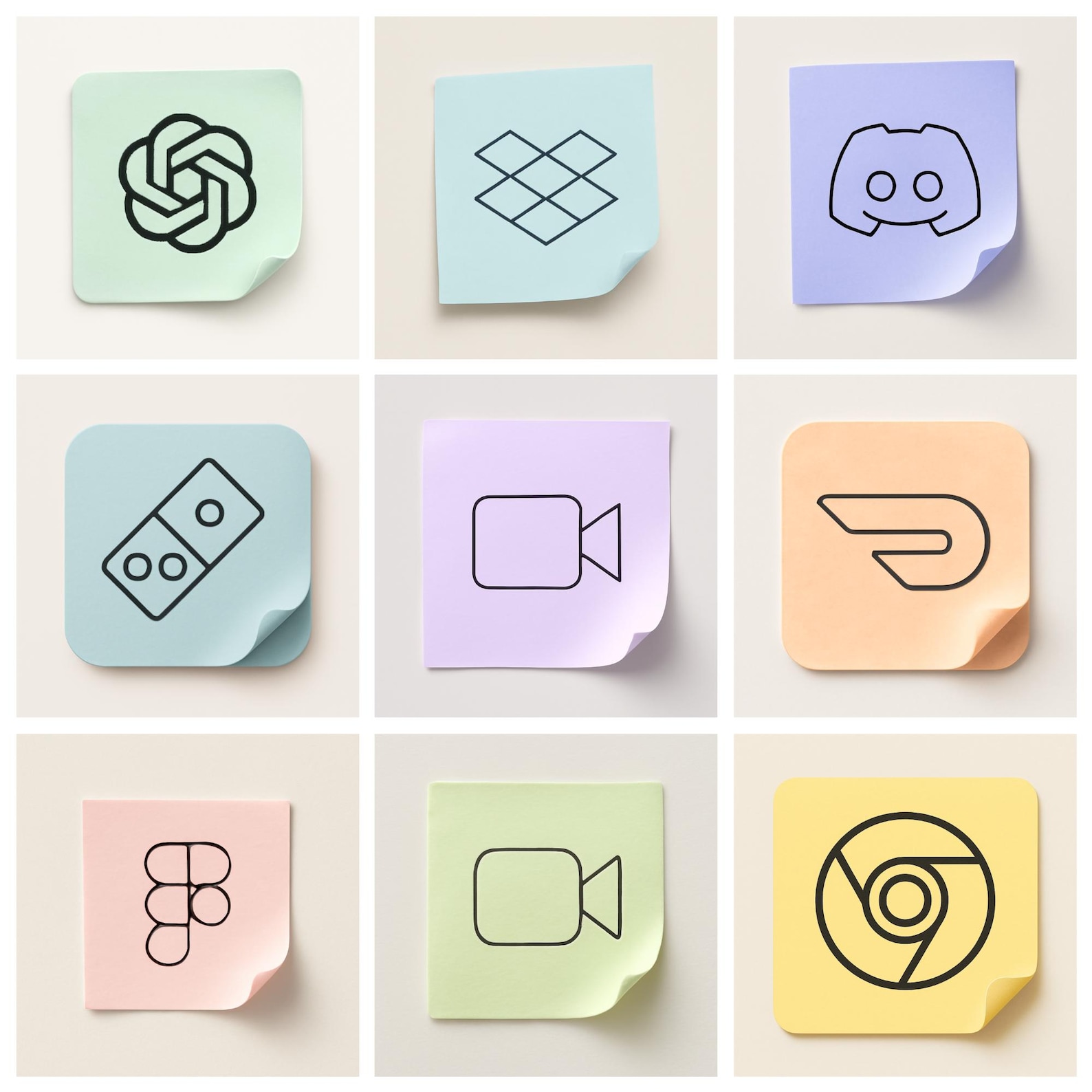 232 Sticky Note Style App Icon Pack Ios Icon Theme & Popular Apps ...