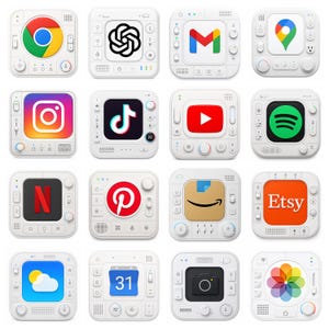 Smart Home Control Tile App Icon Pack: 250+ iOS Icons (Lifetime Updates)