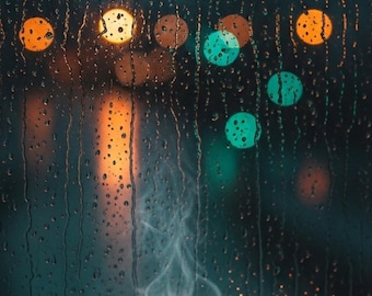 Rainy Tea Window Live Phone Wallpaper Bundle, MP4 Video & JPG Phone Wallpaper, Animated Lock Screen for iPhone Android