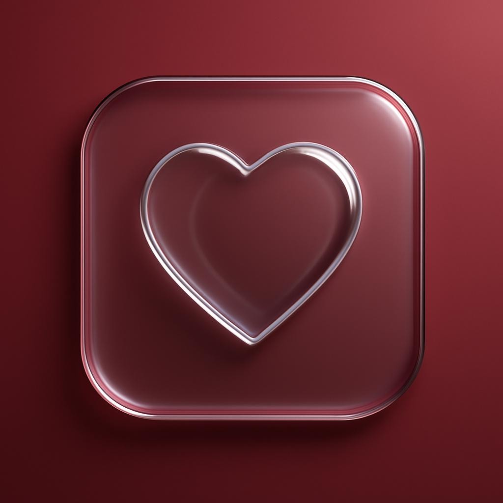 Burgundy Red Glass App Icon Pack: Ios Theme (digital Download, Lifetime ...