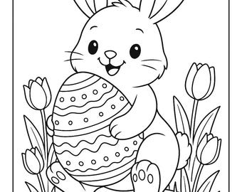 Hasen Malbuch | 30 Handgezeichnete Hasenseiten (Digitaler Download)
